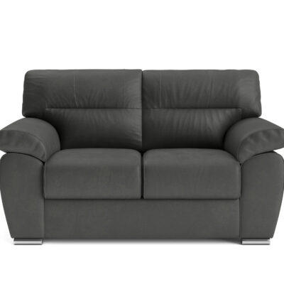 2 Zitsbank HIGHBACK Leder Grijs/Antraciet
