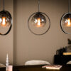 Hanglamp, 3-lichts, H340 smoke glas