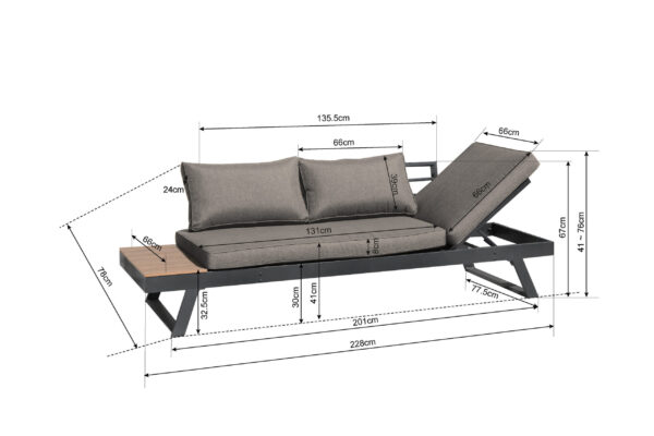 Intimo garden Giardino ligbank - Grijs