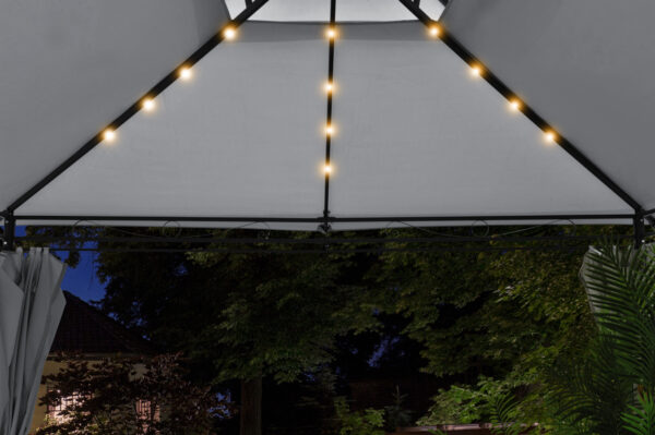 Intimo Garden Luxe Prieel Vernazza Grijs + LED-verlichting + Schaduwdoeken