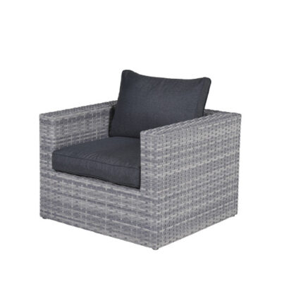 Garden Impressions Menorca lounge fauteuil - cloudy grey /refblack