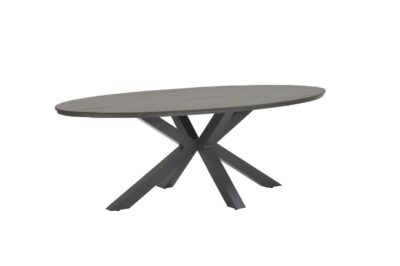 Garden Impressions Edison tafel 220x115xH75 - carbon black/ grey teak polywood