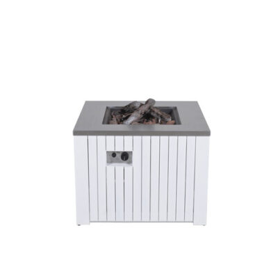 Garden Impressions Cozy Living sfeerhaard Faro - mat wit alu/ 80x80