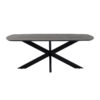 Eetkamertafel deens ovaal 230, Acacia Black