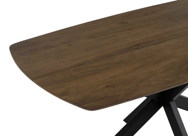 Eetkamertafel deens ovaal 210, Mango Brown Walnut - Afbeelding 4