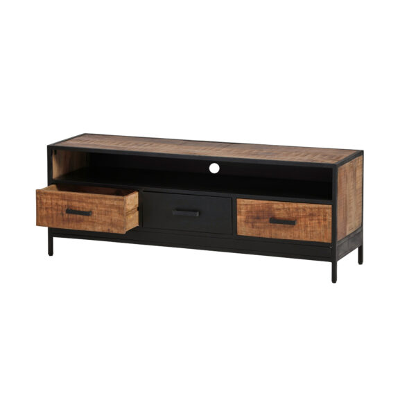 TV dressoir 150 met 3 lades en 1 open vak - Afbeelding 4
