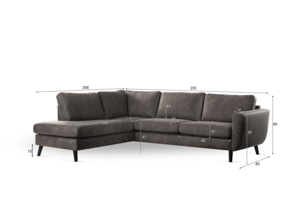 Hoekbank Yuma Taupe - Afbeelding 8