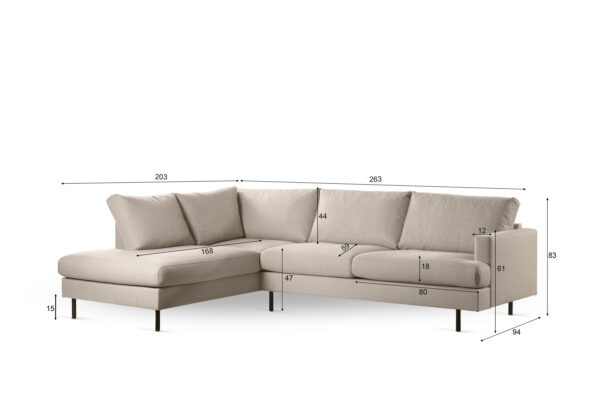 Hoekbank Liva Beige - Afbeelding 7