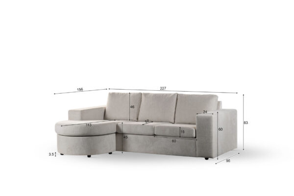 Hoekbank Tivano Beige - Afbeelding 9