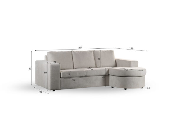 Hoekbank Tivano Beige - Afbeelding 8