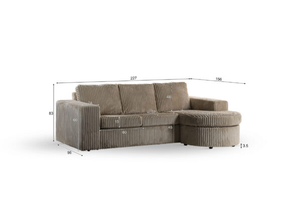 Hoekbank Milano Beige - Afbeelding 9