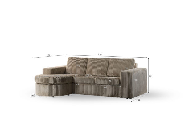 Hoekbank Milano Beige - Afbeelding 10